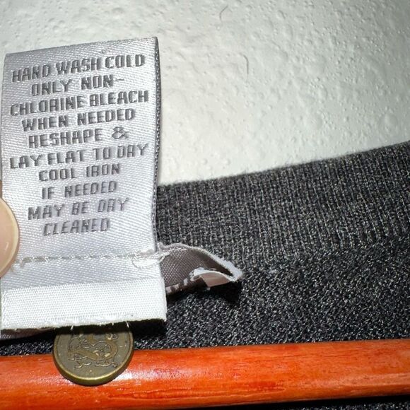 Soft Surroundings Womens Petite L Charcoal Gray Soft & Stretchy Striped Tunic - Picture 5 of 6